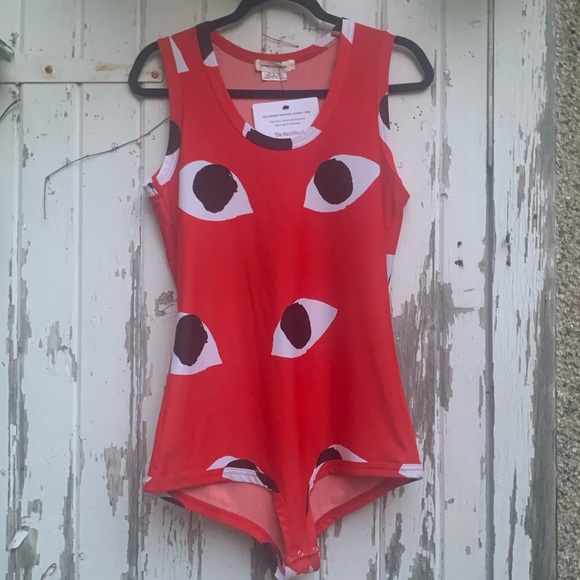 Comme Des Garçon Signature Eyeprint Bodysuit L Top Shirt - Picture 10 of 15